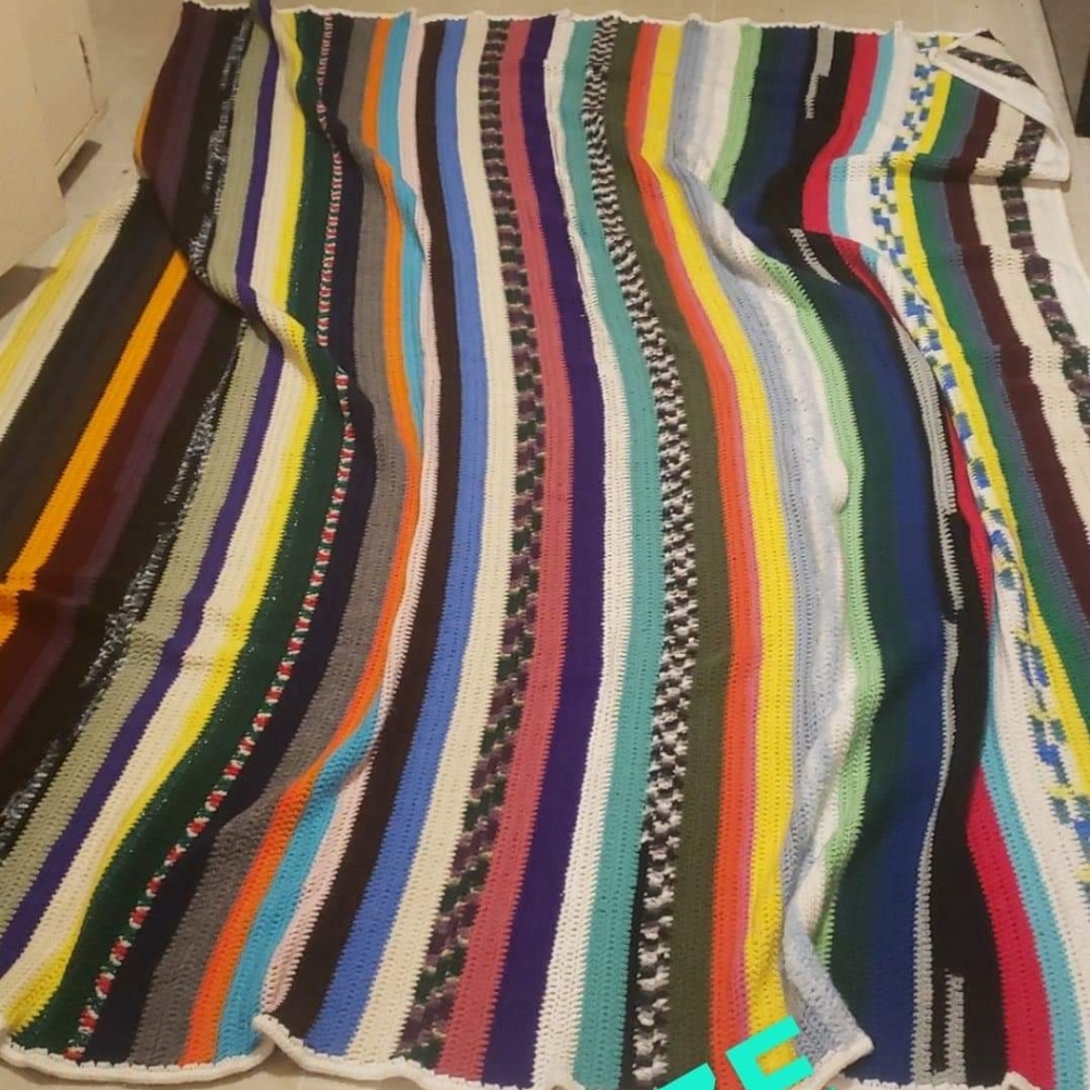 King Size Crocheted Scrapghan